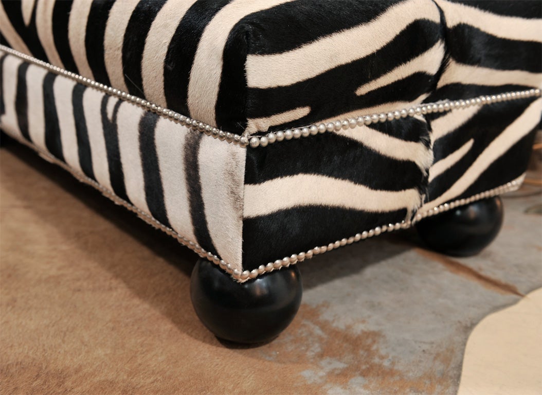 zebra print ottoman