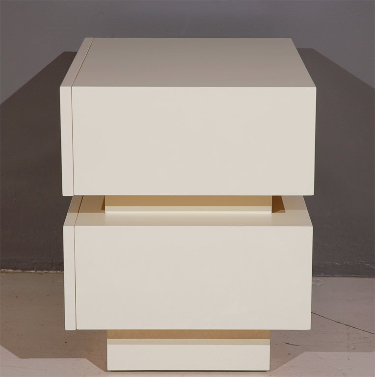 American Pair Of Stacked Box Night Stands By Lawson-Fenning