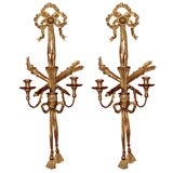 Pair of Italian giltwood sconces