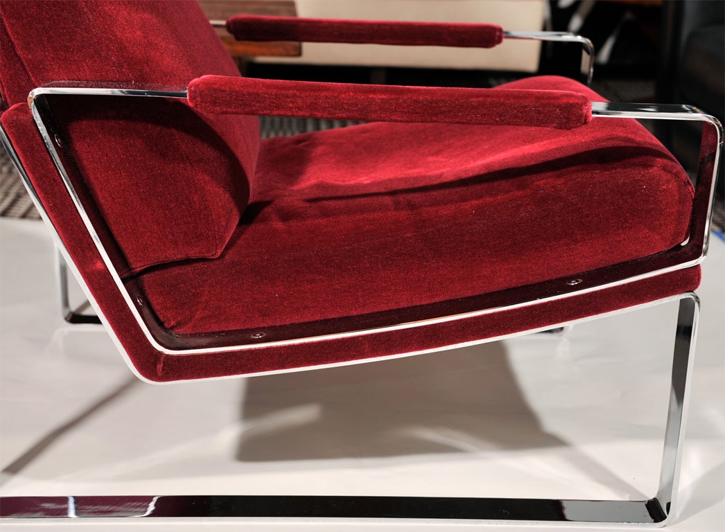 Fabric Rare Milo Baughman Armchair