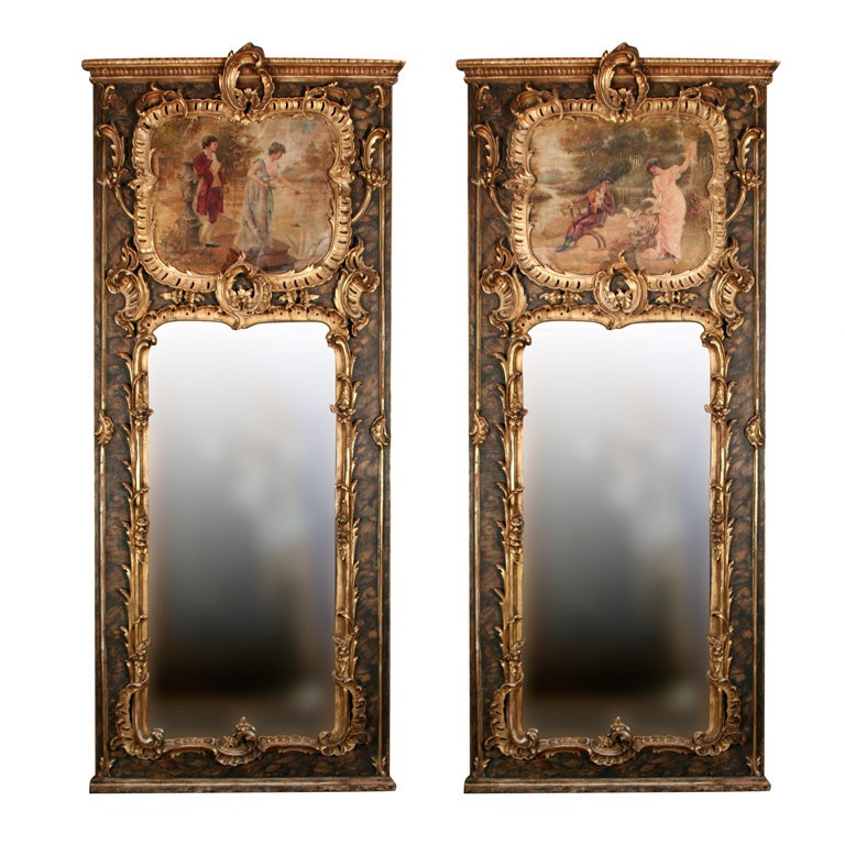 A Pair of 19th Century Trumeaux