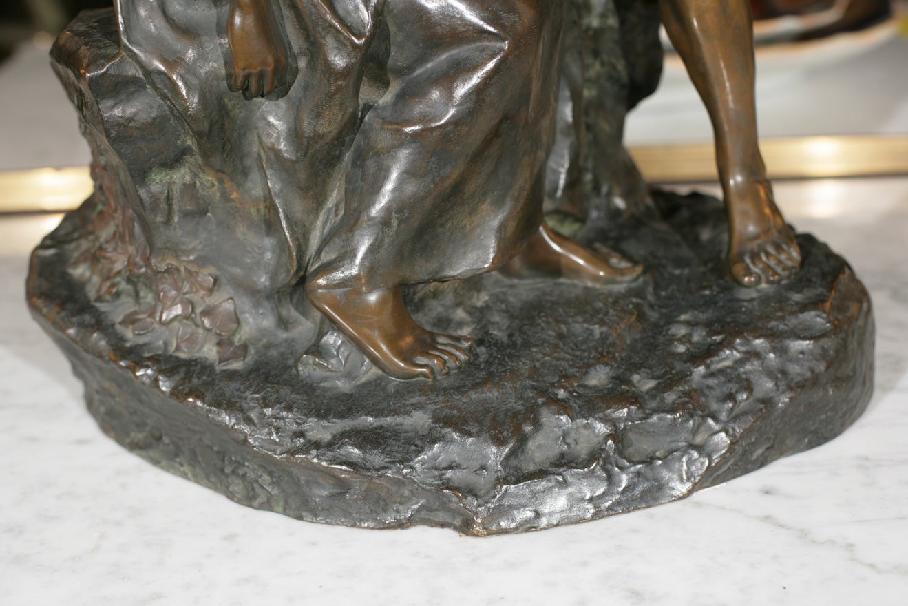 Bronzefigur eines Paares von G. Colin:: mit französischer Gießereimarke (Französisch)