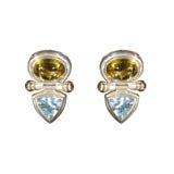 Vintage David Yurman Drop earrings - sterling and 18kt