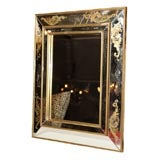 Venetian Style Reverse Panted Giltwood Mirror