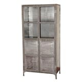 Industrial Polished Steel, Riveted Cabinet