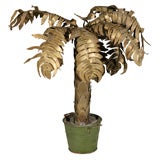 Topiary Brass Potted Palm Tree