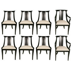 Set of 8 Regency style Dining Chairs