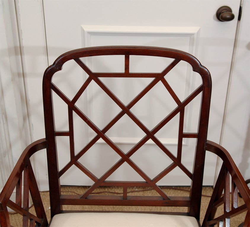 Mahogany George III Period Chinese Chippendale Arm Chair