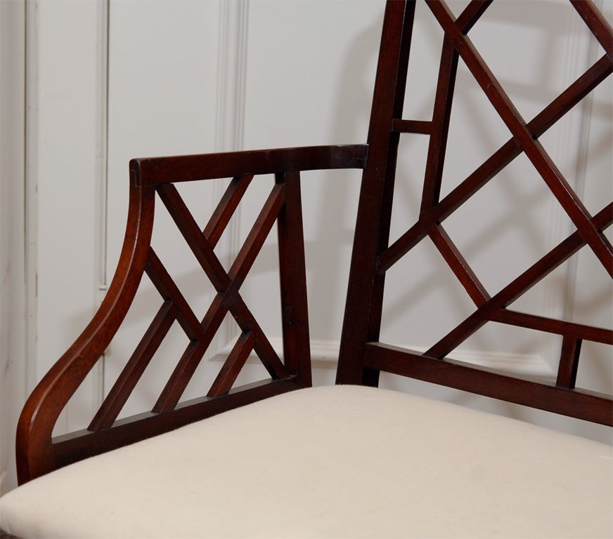 George III Period Chinese Chippendale Arm Chair 4