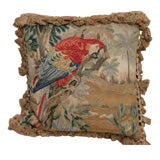 Antique Aubusson Tapestry Fragment Pillow