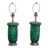 A Pair of Turquoise Lamps