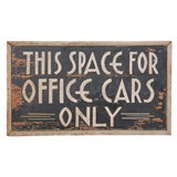 Deco Car Parking Sign 2