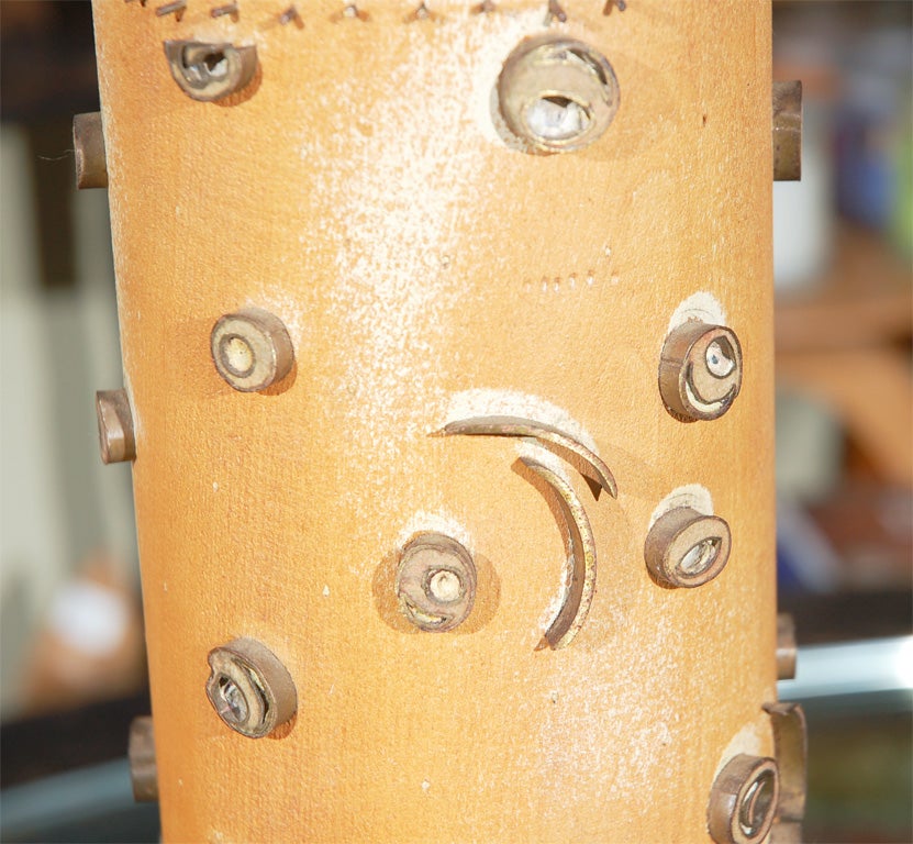 Pair of 1940 Marbro Wallpaper Roll Lamps 1