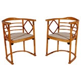 Pair of Vienna Secessionist Chairs by Josef Hoffmann