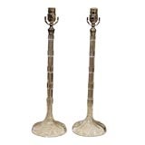 Vintage PAIR OF CRYSTAL CANDLESTICK LAMPS, POSSIBLY BACCARRAT
