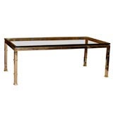 CONTEMPORARY COFFEE TABLE STEEL/BRASS