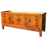 Chinese 19th cent. Shanxi Red Lacquer Cabinet  sideboard buffet