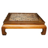 CHINESE 19TH CENTURY OPEN GRILL WORK CHOW LEG COFFEE TABLE