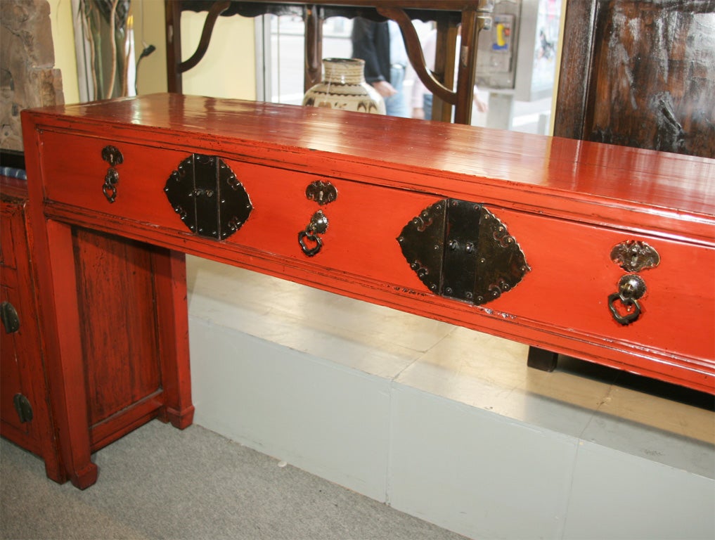 red chinese altar table