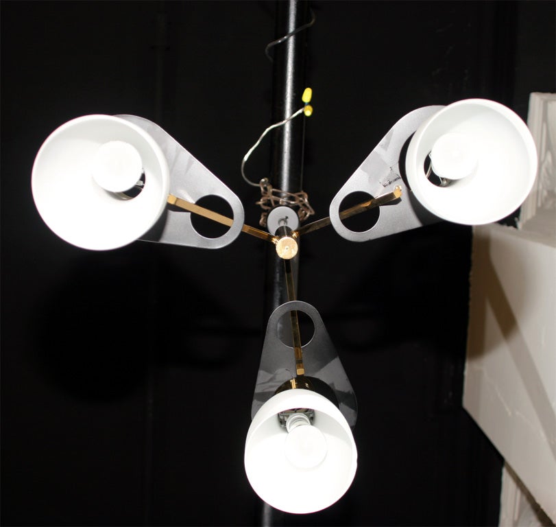 Italian Stilnovo Chandelier Made in Milan, 1950 For Sale