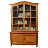 Antique French Bookcase with Glass Doors
