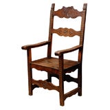Carved Oak Arm Chair