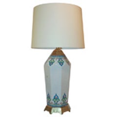 French Art Deco Ceramic Table Lamp by Longwy 8
