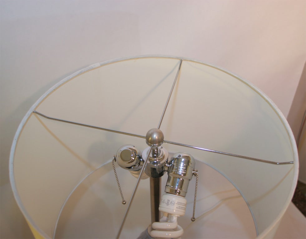 A Pair of Italian Art Glass Table Lamps by Seguso 1