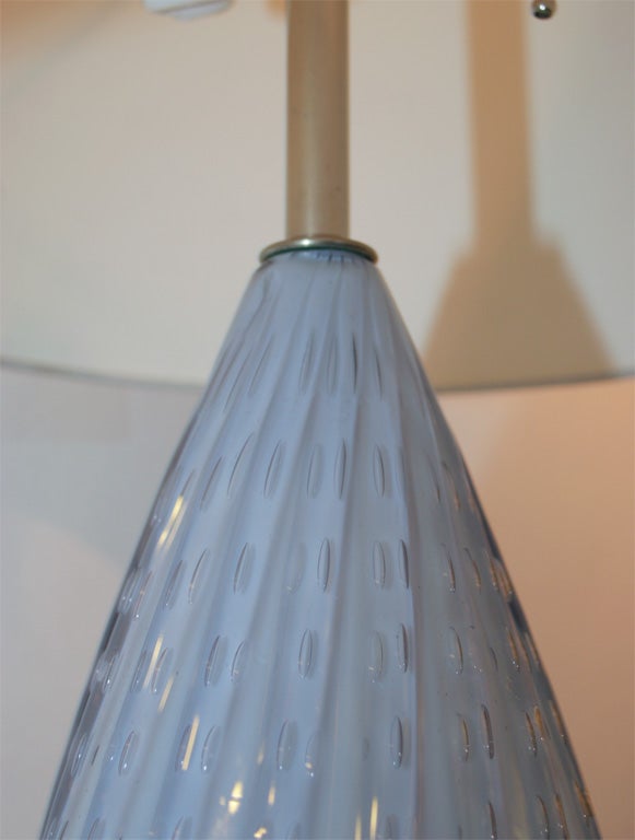 A Pair of Italian Art Glass Table Lamps by Seguso 2