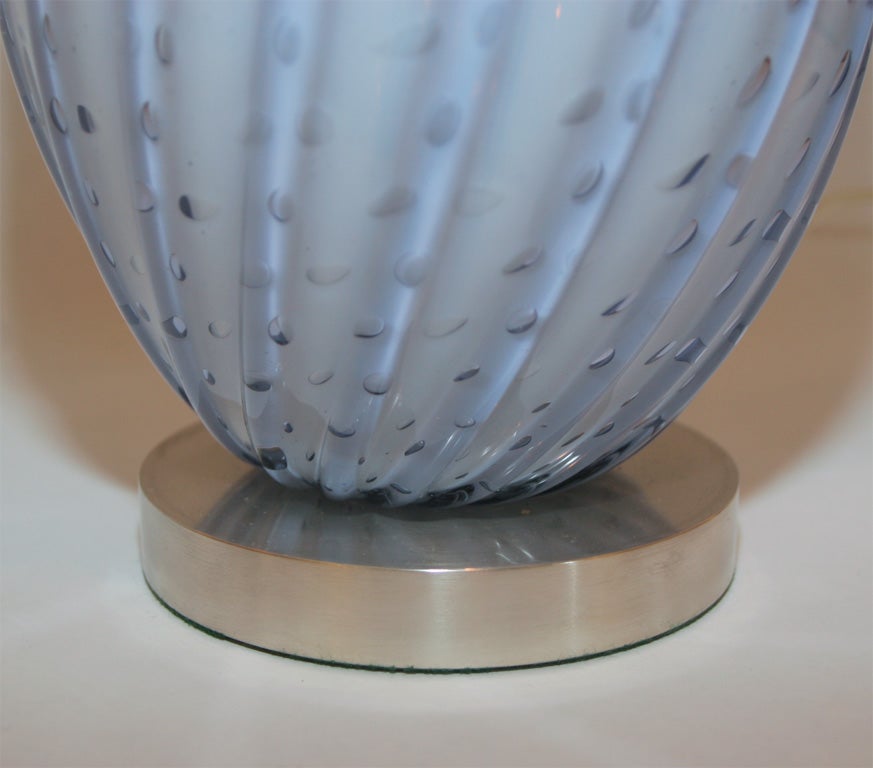 A Pair of Italian Art Glass Table Lamps by Seguso 3