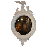 A Federal Style Carved and Painted Bulls Eye Mirror