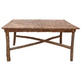 English Country Twig & Log Console Table