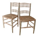 Pair of Early 19th C. English Painted Side Chairs-Original Paint