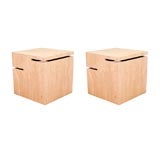 Pair of Travertine Cubes