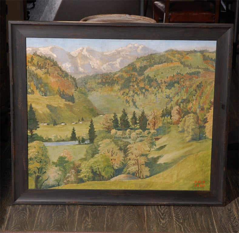 A Mountain Landscape Painting, Circa 1950