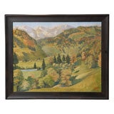 A Mountain Landscape Painting, Circa 1950