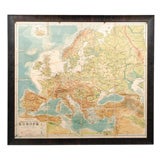 Large English Map of Europe, Circa 1920