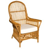 Art  Deco Split Reed Lounge Chair