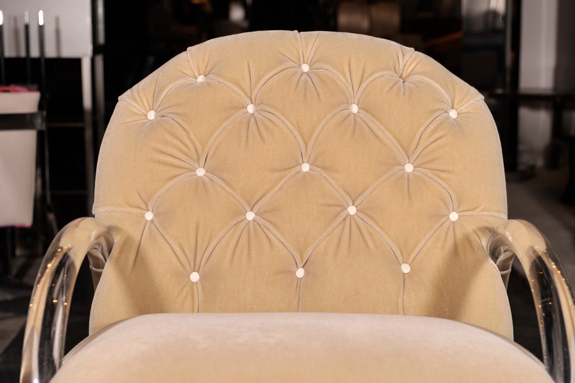 lucite armchairs
