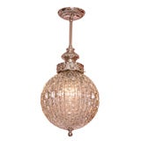 IMPRESSIVE CUT CHRYSTAL LARGE GLOBE PENDANT