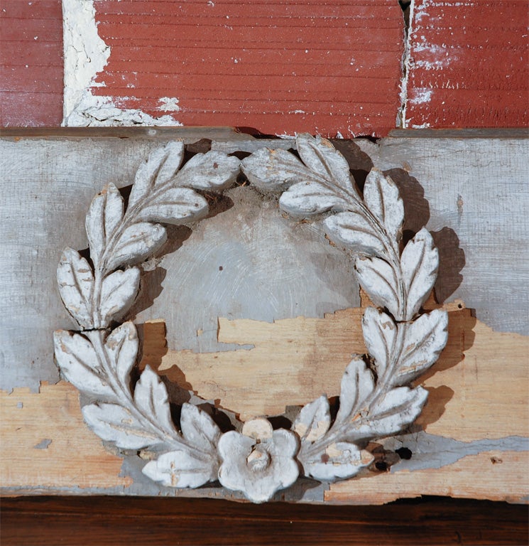 19th Century c. 1870 Horse Barn Architectural Carved Acanthus Panel