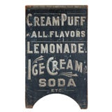 Fantastic Early American Double Sided Ice Cream Shop Sign