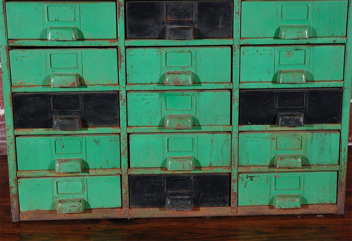 American Vintage Autoshop Graphic and Abstract Iron Drawers
