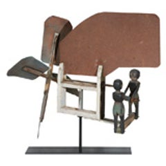 Copper and Wood American Folk Art Boxer Whilrligig 6