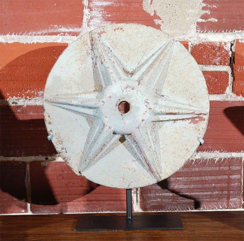 Great late 19th to early 20th century iron star collection.  <br />
<br />
Two large Halladay #37 windmill weight stars made by U.S. Wind Engine and Pump Company c. 1880-1900's from Nebraska.  $3000 each.<br />
<br />
Two cast iron stars made as