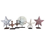 Antique Collection of Architectural Stars and Windmill Weights