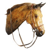 Used Incredible Carved Painted Model of a Horse Head from a Tack Shop