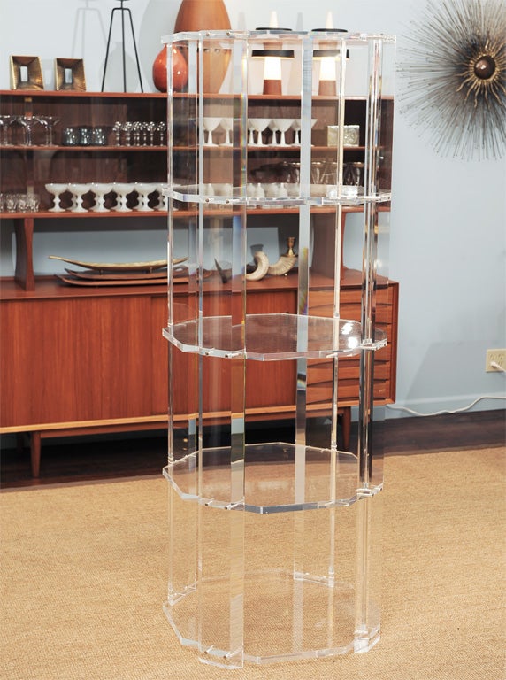 Faceted Lucite Shelf