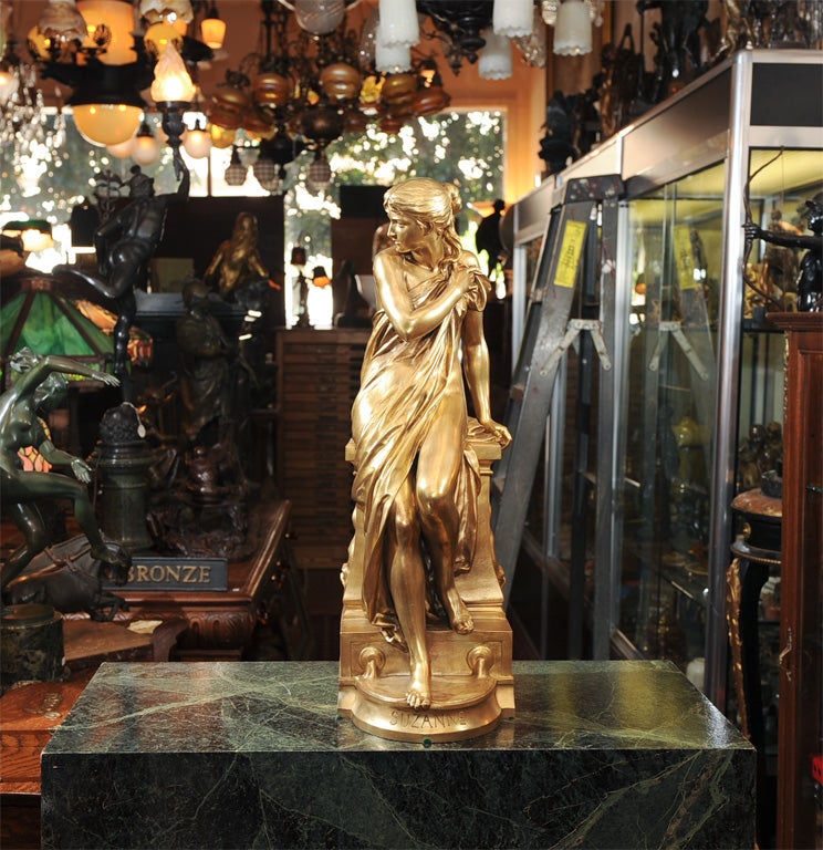 Gilt Bronze Statue "Suzanne"
