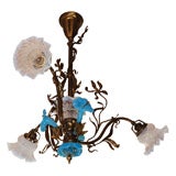 Art Nouveau Three Arm Chandelier